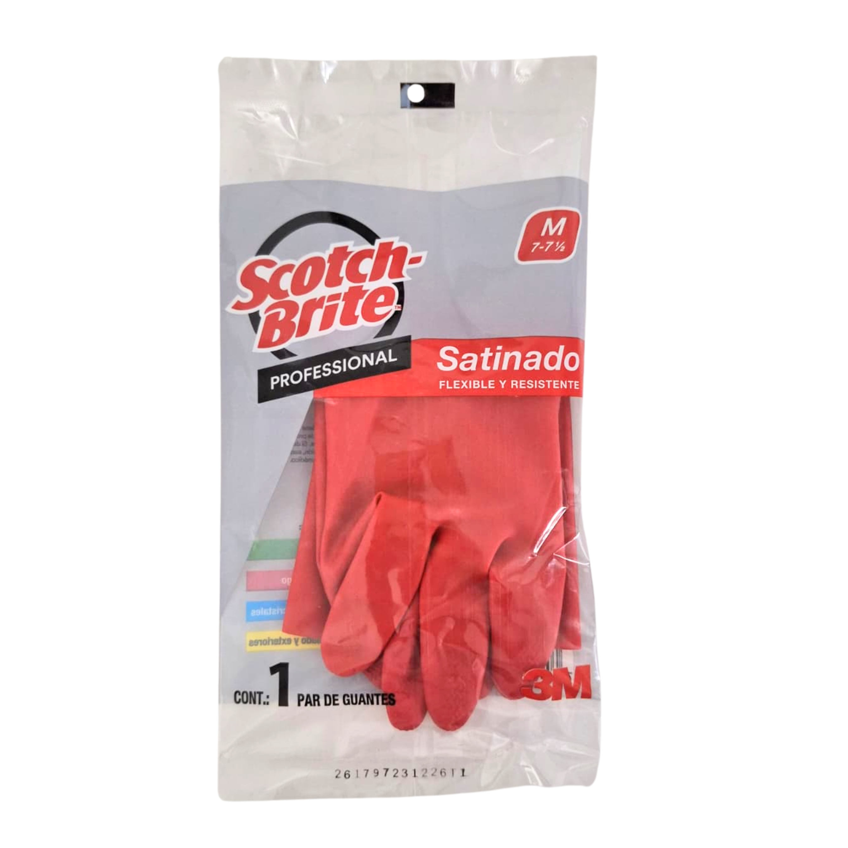 Guante Satinado Rojo Mediano 7-7 1/2 Scotch-Brite