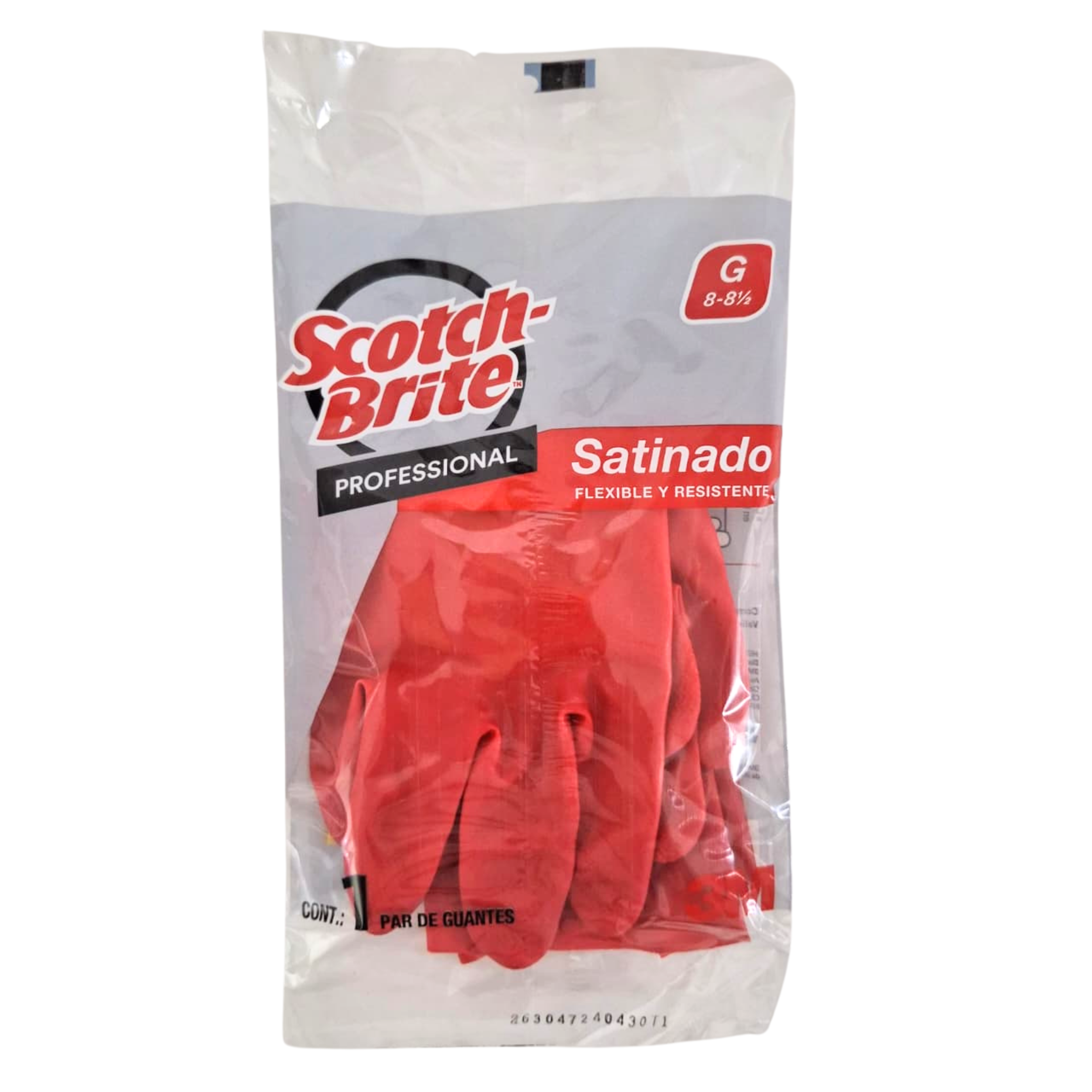 Guante Satinado Rojo Grande 8-8 1/2 Scotch-Brite