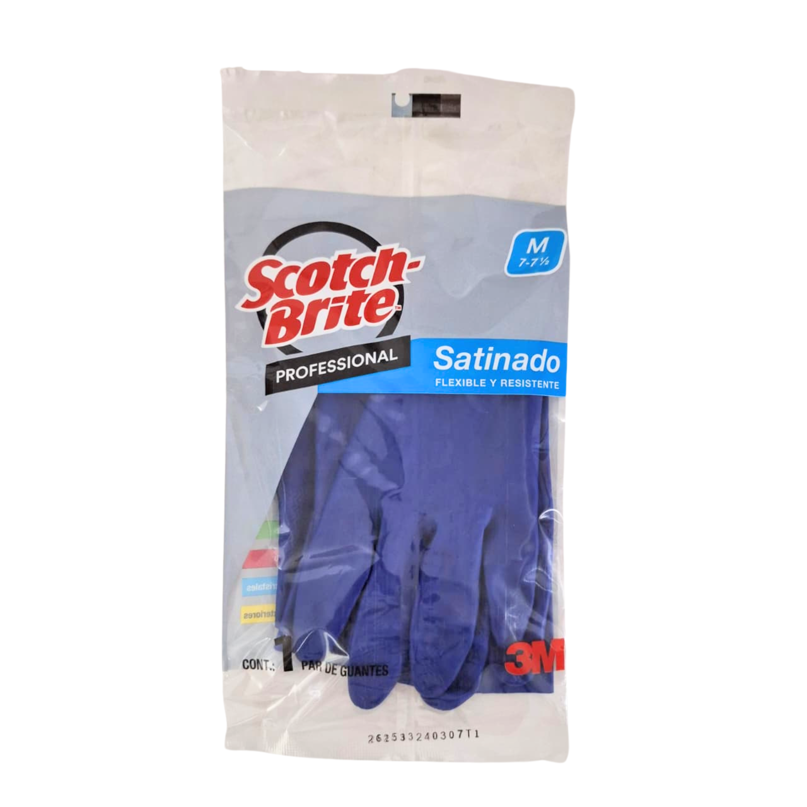 Guante Satinado Azul Mediano 7-7 1/2 Scotch-Brite