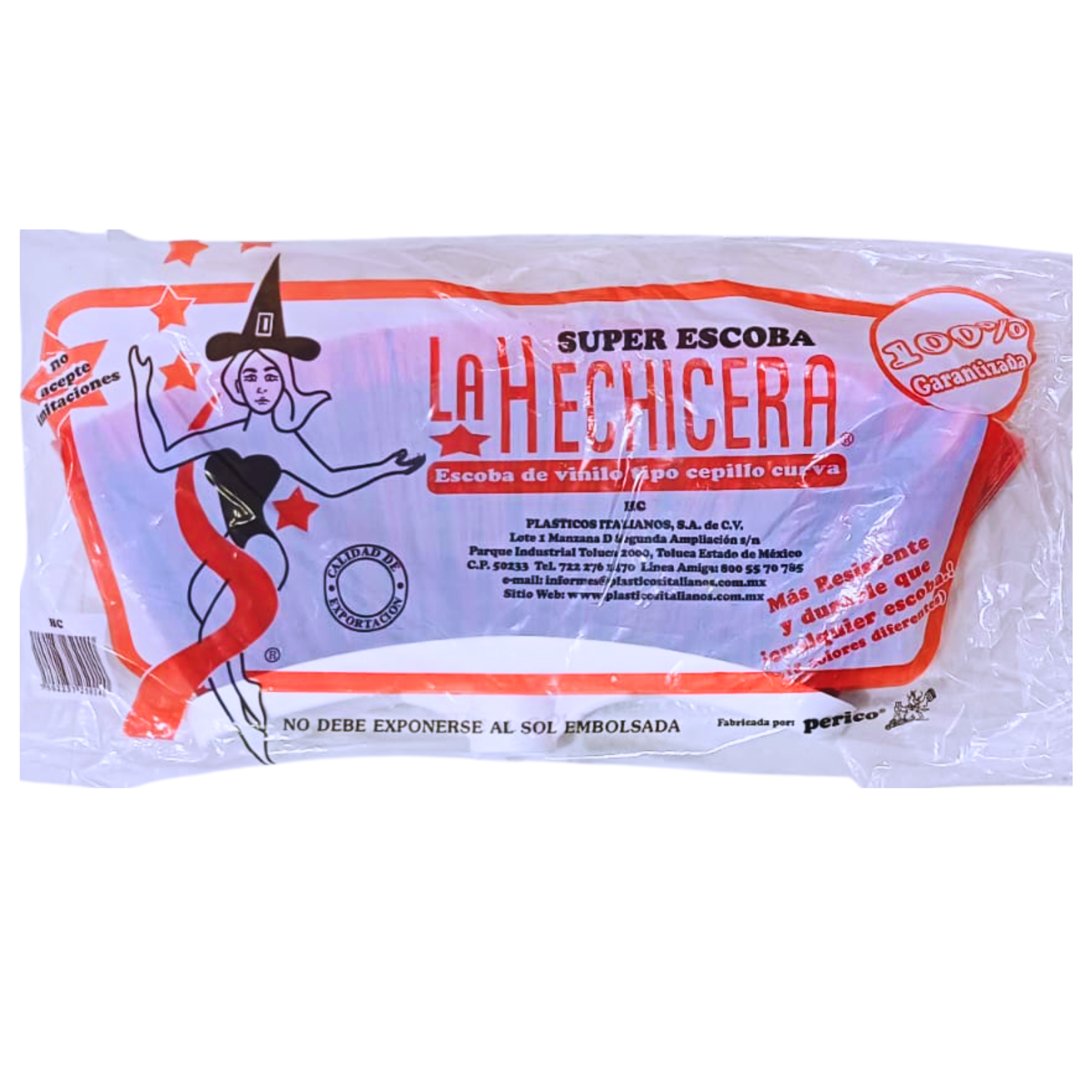 Escoba Vinilo Tipo Cepillo Curva Grande Hechicera HC