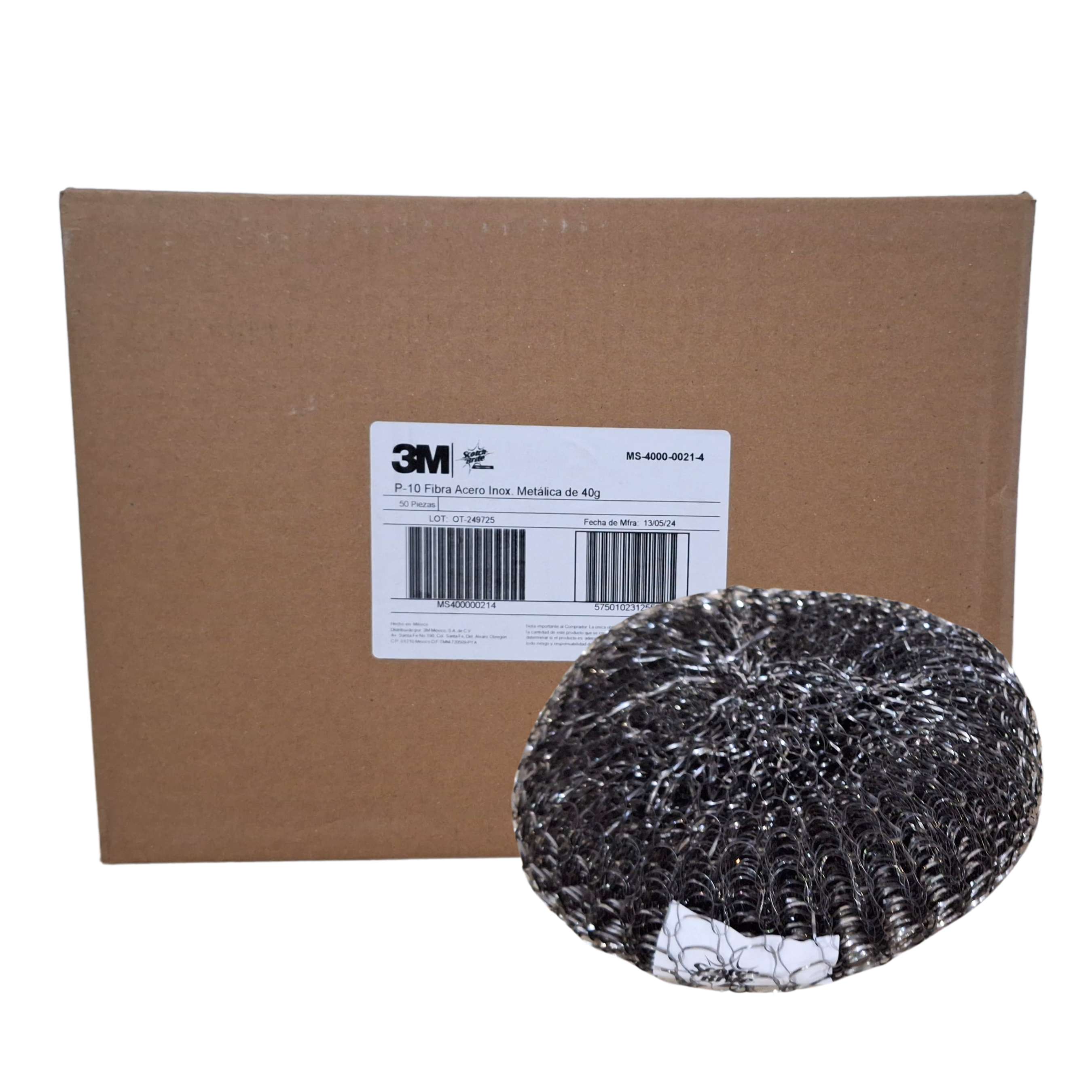 Fibra Acero Inox. Metálica 40g. Scotch-Brite P10