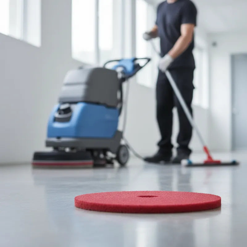 Disco Professional Rojo 19" Scotch-Brite (Limpieza ligera y pulido diario)